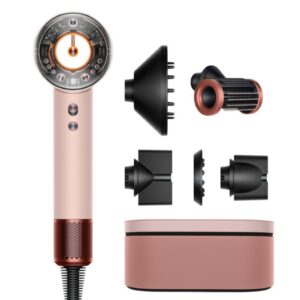 سشوار هوشمند دایسون رنگ صورتی روشن با تونالیته ساکرا Supersonic Nural sakura HD16