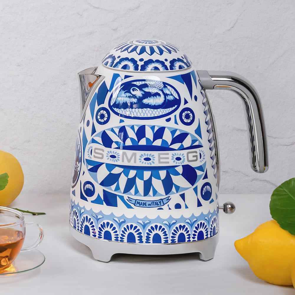 کتری برقی دولچه گابانا مدل KLF03 طرح آبی مدیترانه ای